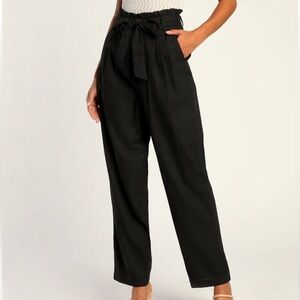 Lulus Linen High Waisted Ankle Pants